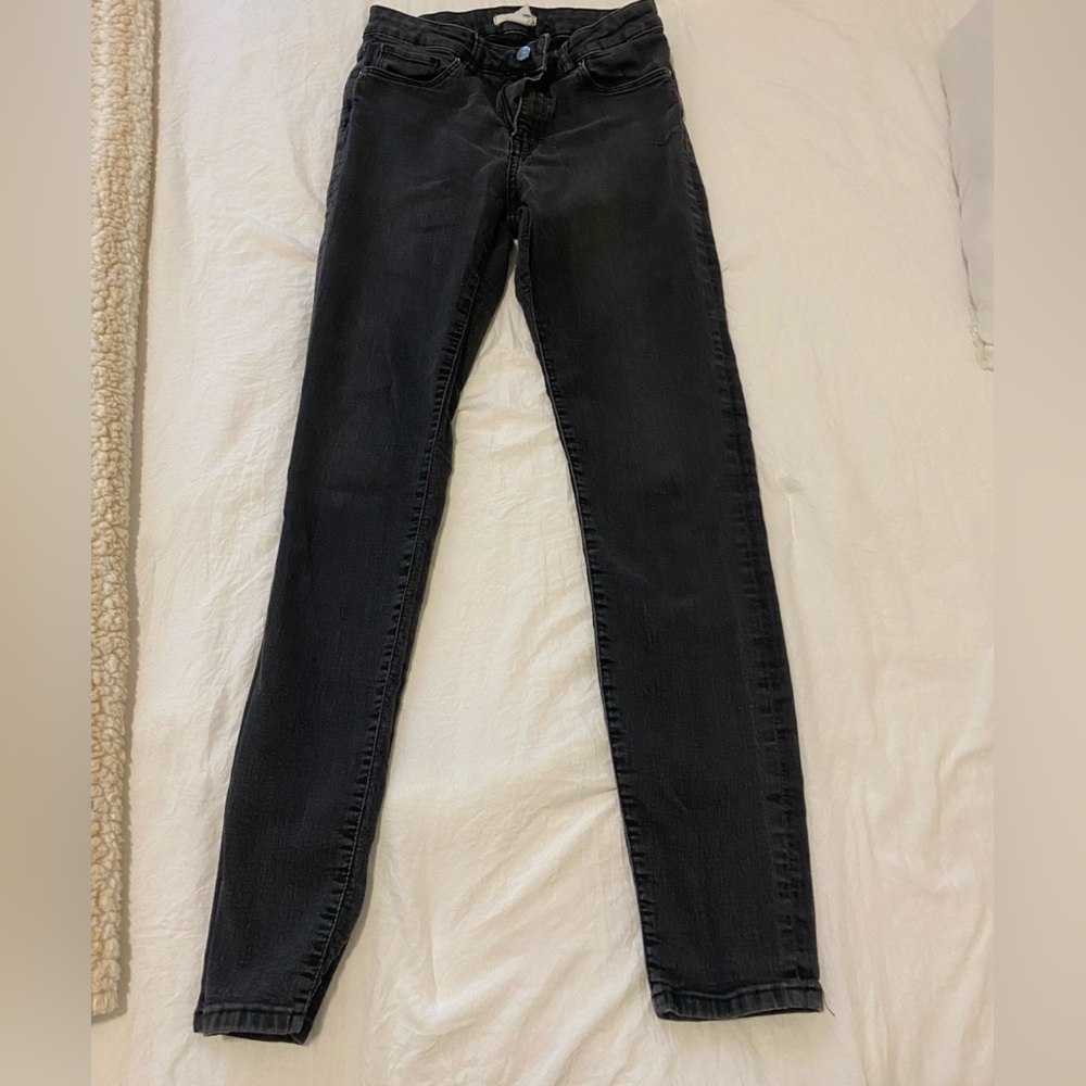 Black skinny high rise jeans